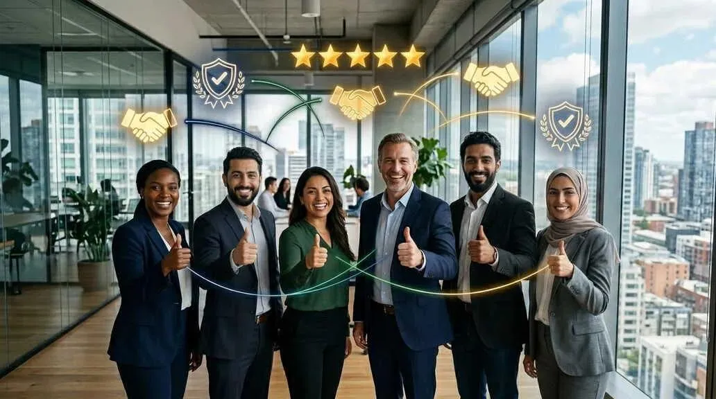 فريق عمل متعاون لانجاح مشروعك . ويب لينك جرو